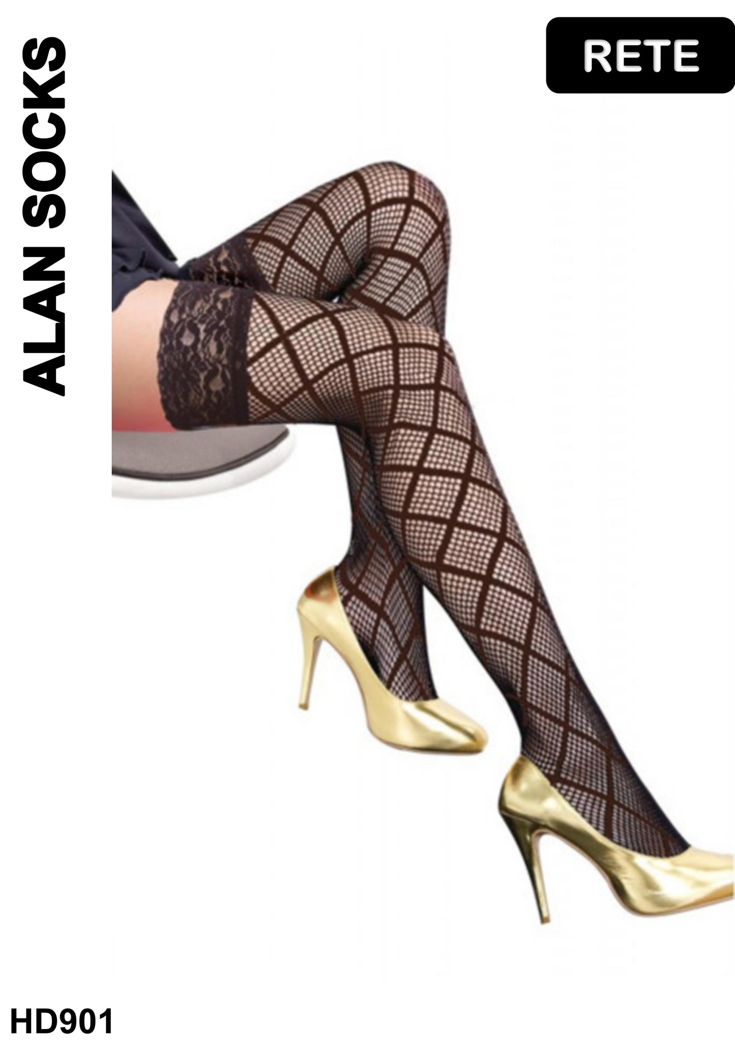 Alansocks autoreggente a rete con silicone - HD901