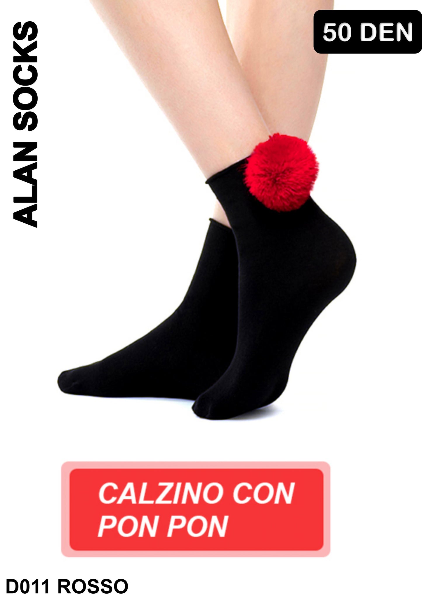 Alansocks calzini corte nylon 50 den da 1 paia - D011