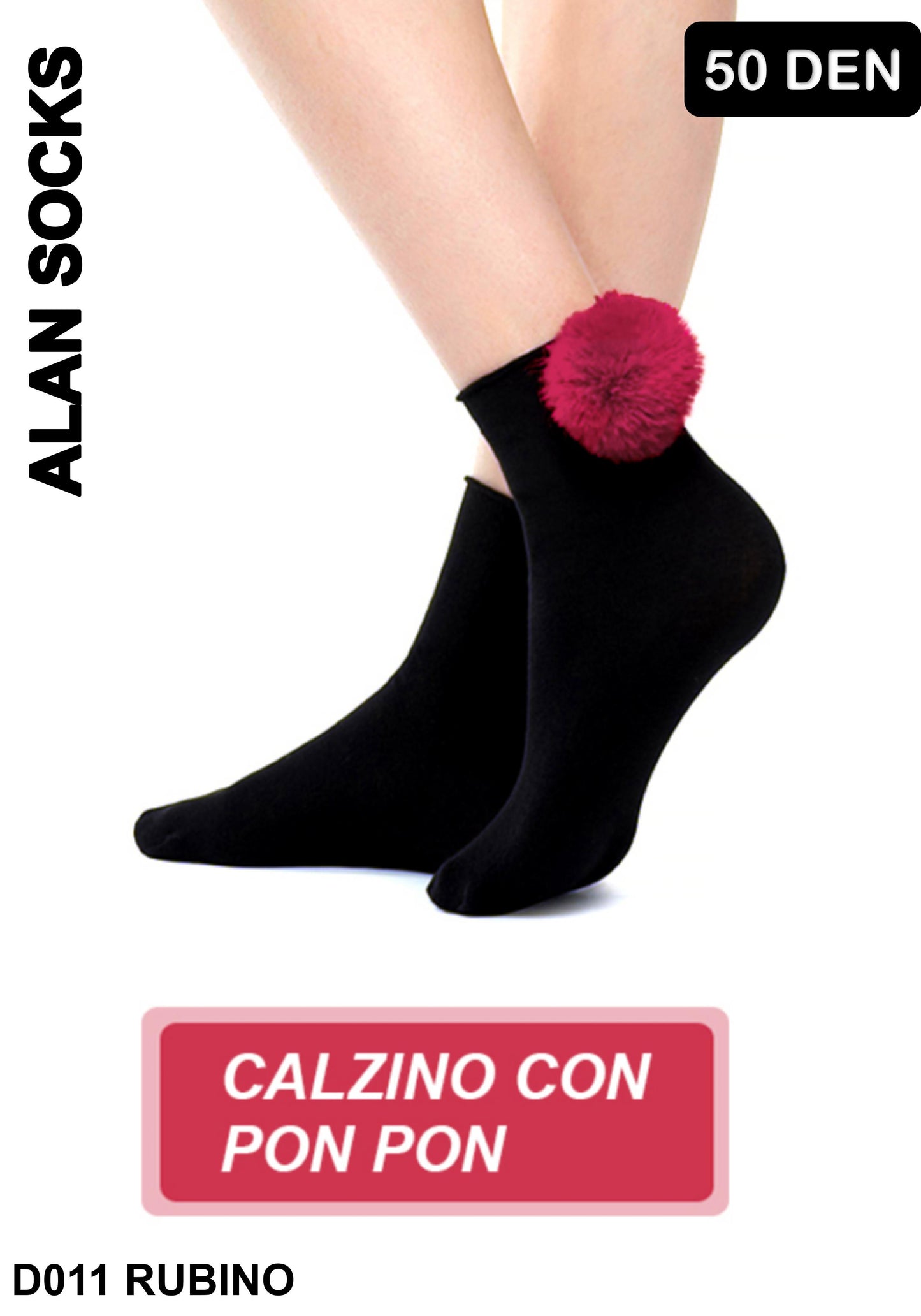 Alansocks calzini corte nylon 50 den da 1 paia - D011