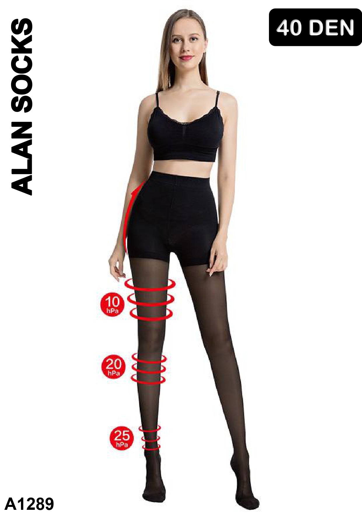 Alansocks collant 40 den contenitivo - A1289