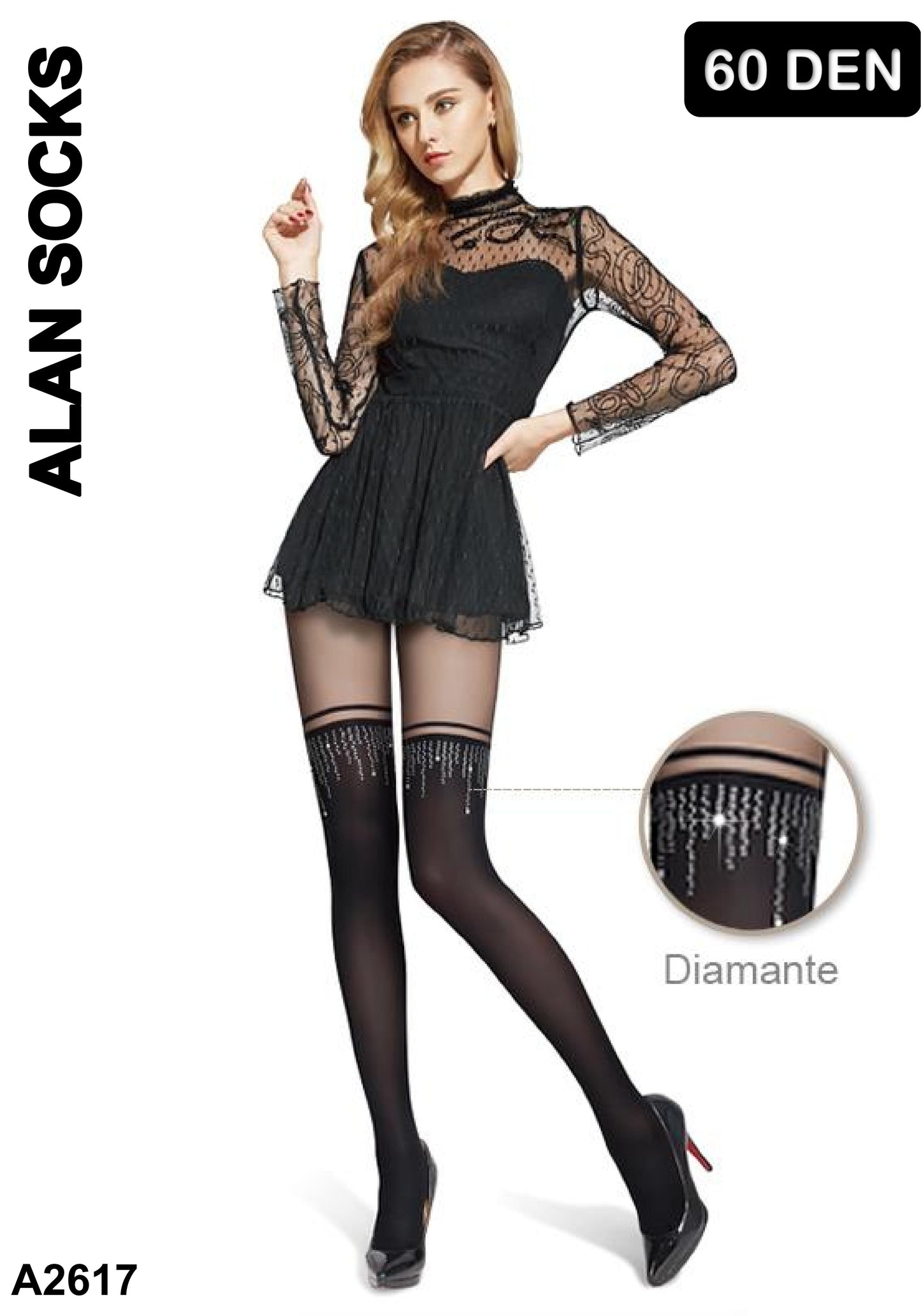 Alansocks collant 60 den moda - A2617