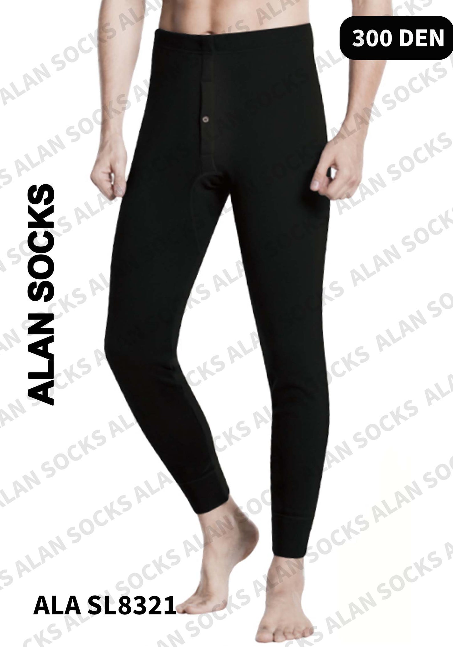 Alansocks pantacollant 300 den felpato da uomo - SL8321