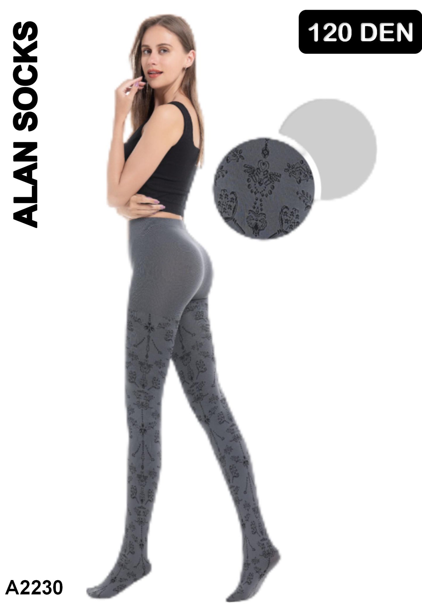Alansocks collant 120 den moda - A2230