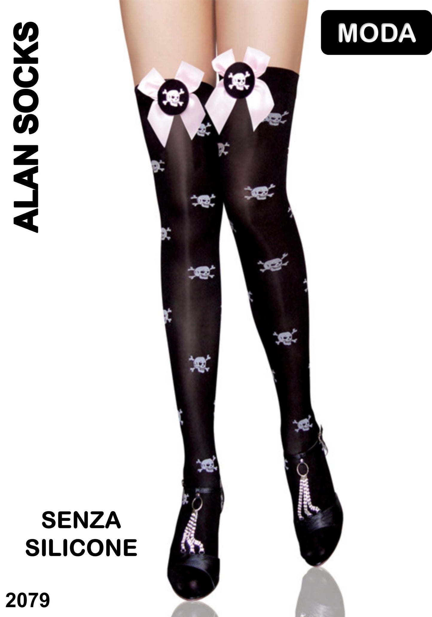 Alansocks autoreggente moda senza silicone - 2079