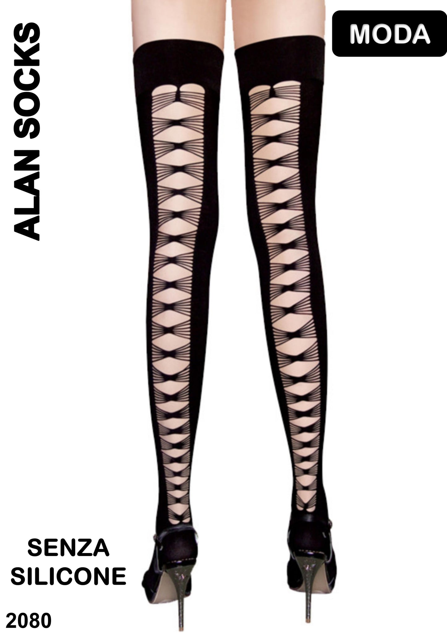 Alansocks autoreggente moda senza silicone - 2080