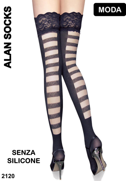 Alansocks autoreggente moda senza silicone - 2120