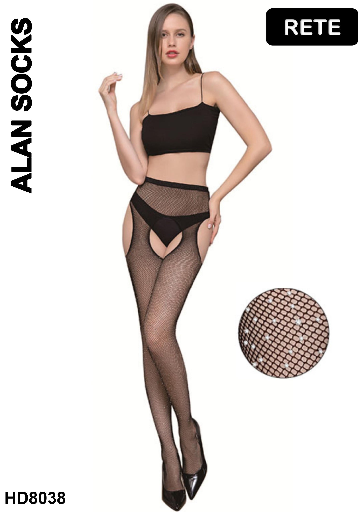 Alansocks reggicalze con calze a rete - HD8038
