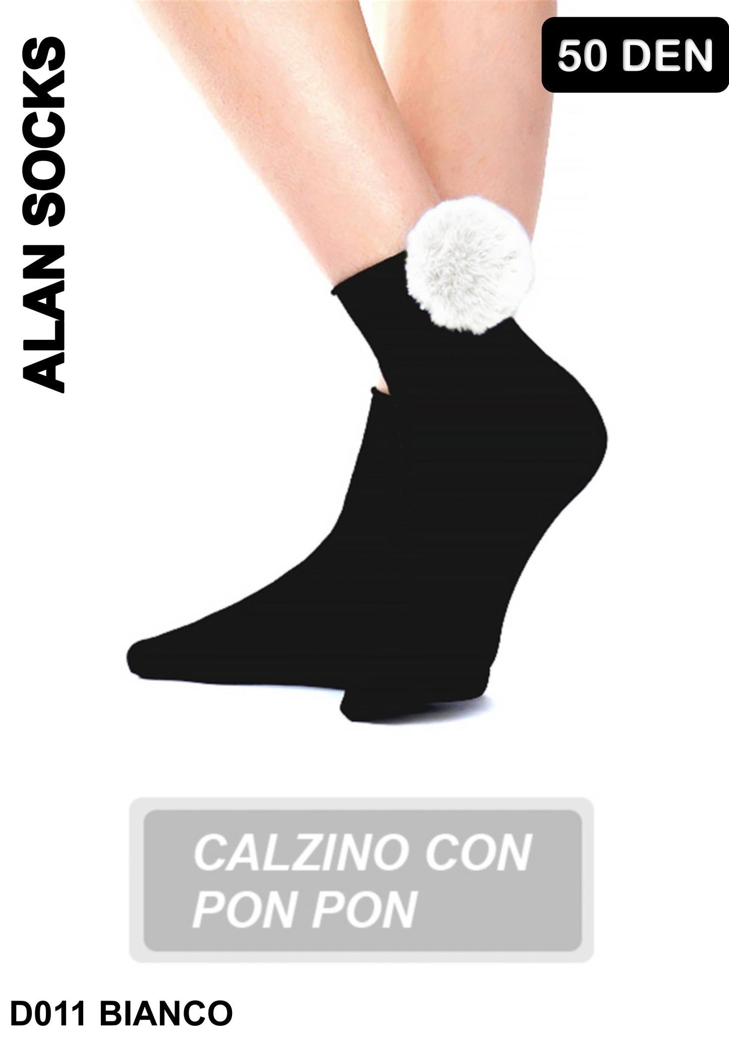 Alansocks calzini corte nylon 50 den da 1 paia - D011