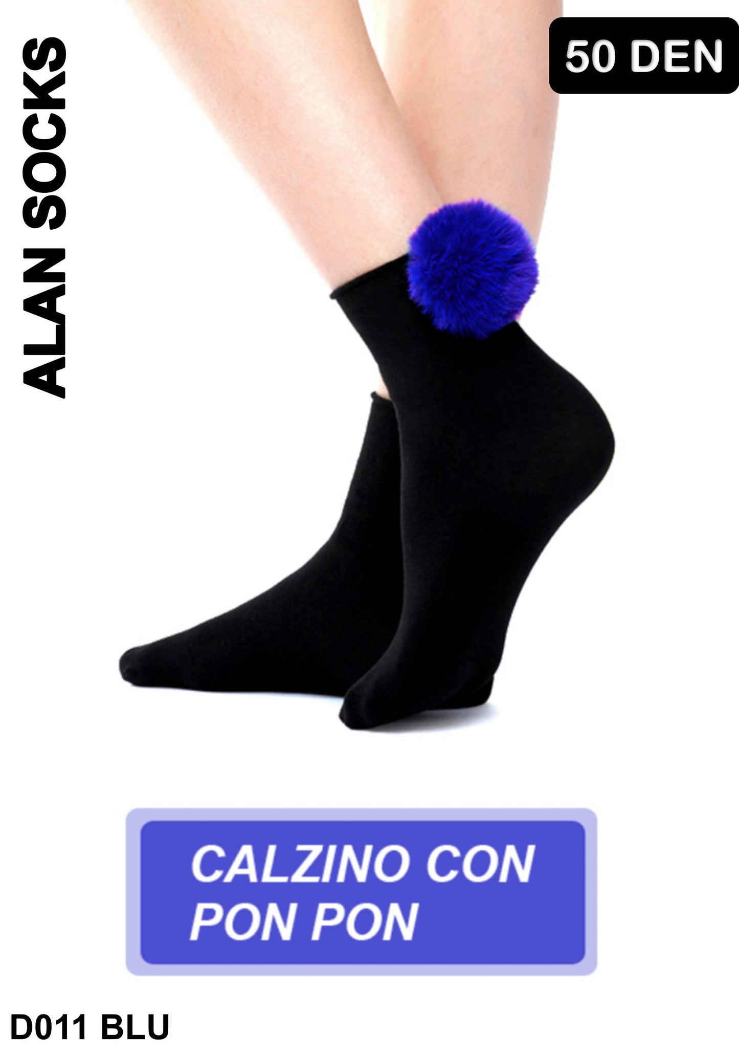 Alansocks calzini corte nylon 50 den da 1 paia - D011