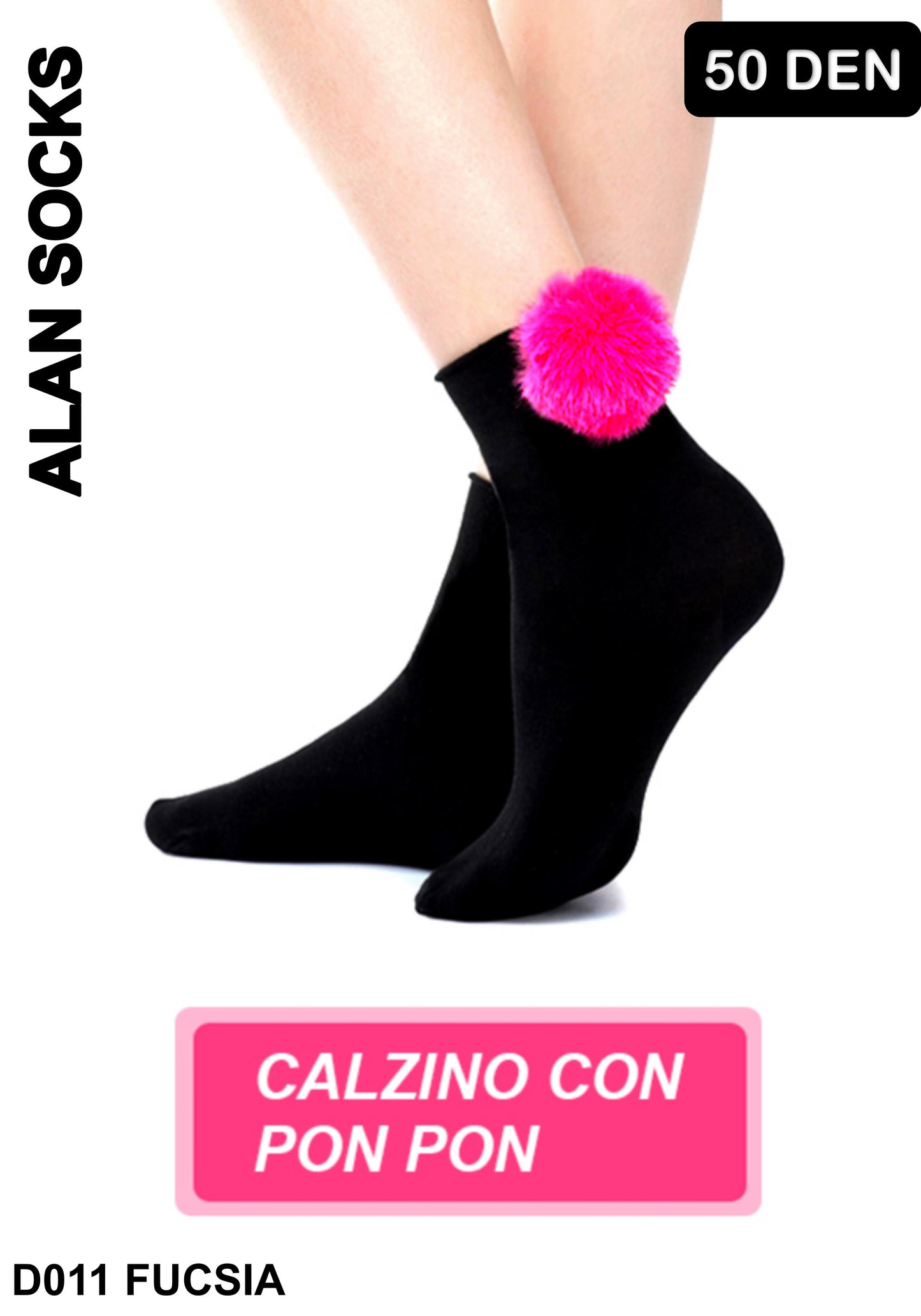 Alansocks calzini corte nylon 50 den da 1 paia - D011