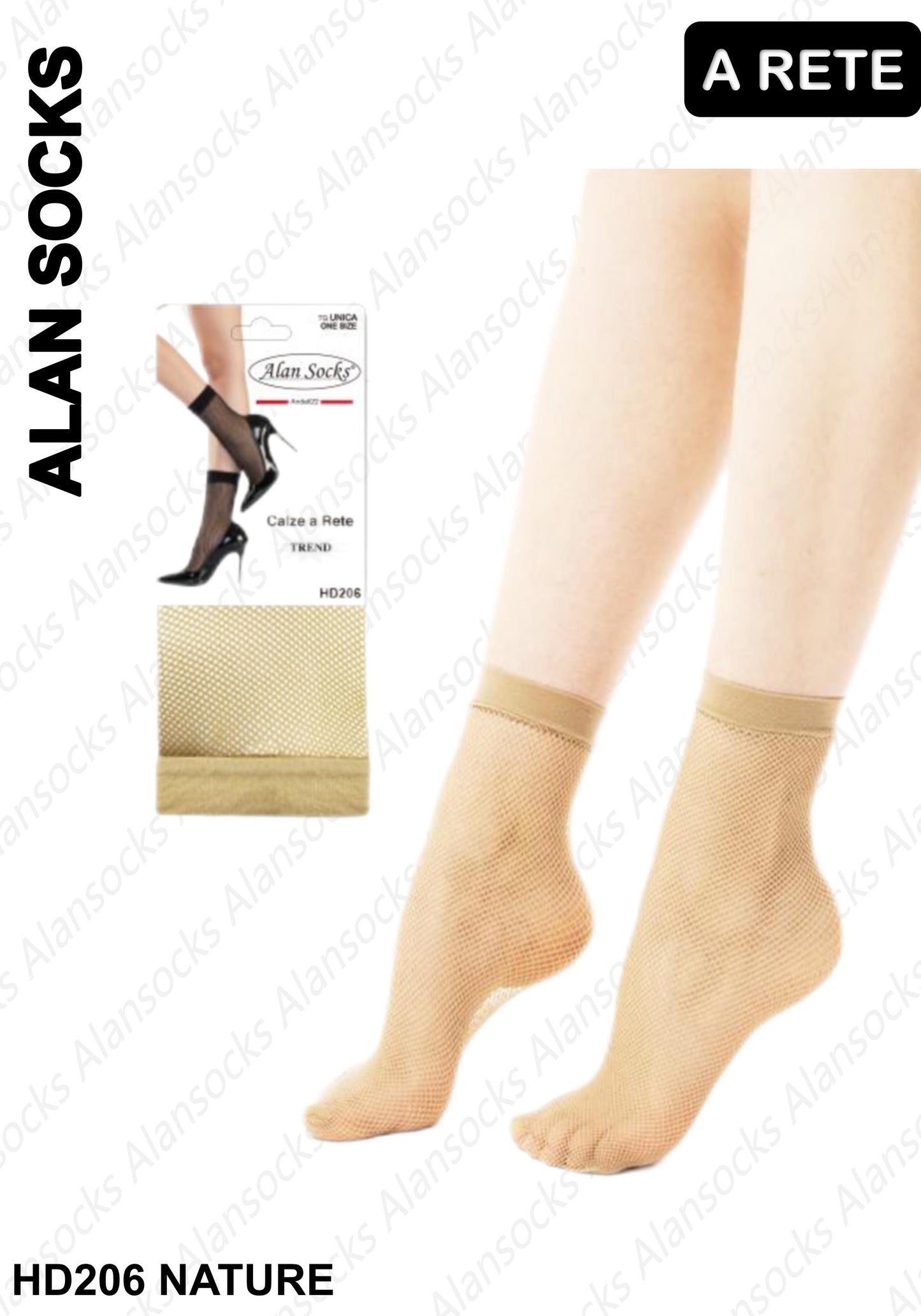 Alansocks calzini corti a rete da 1 paia - HD206