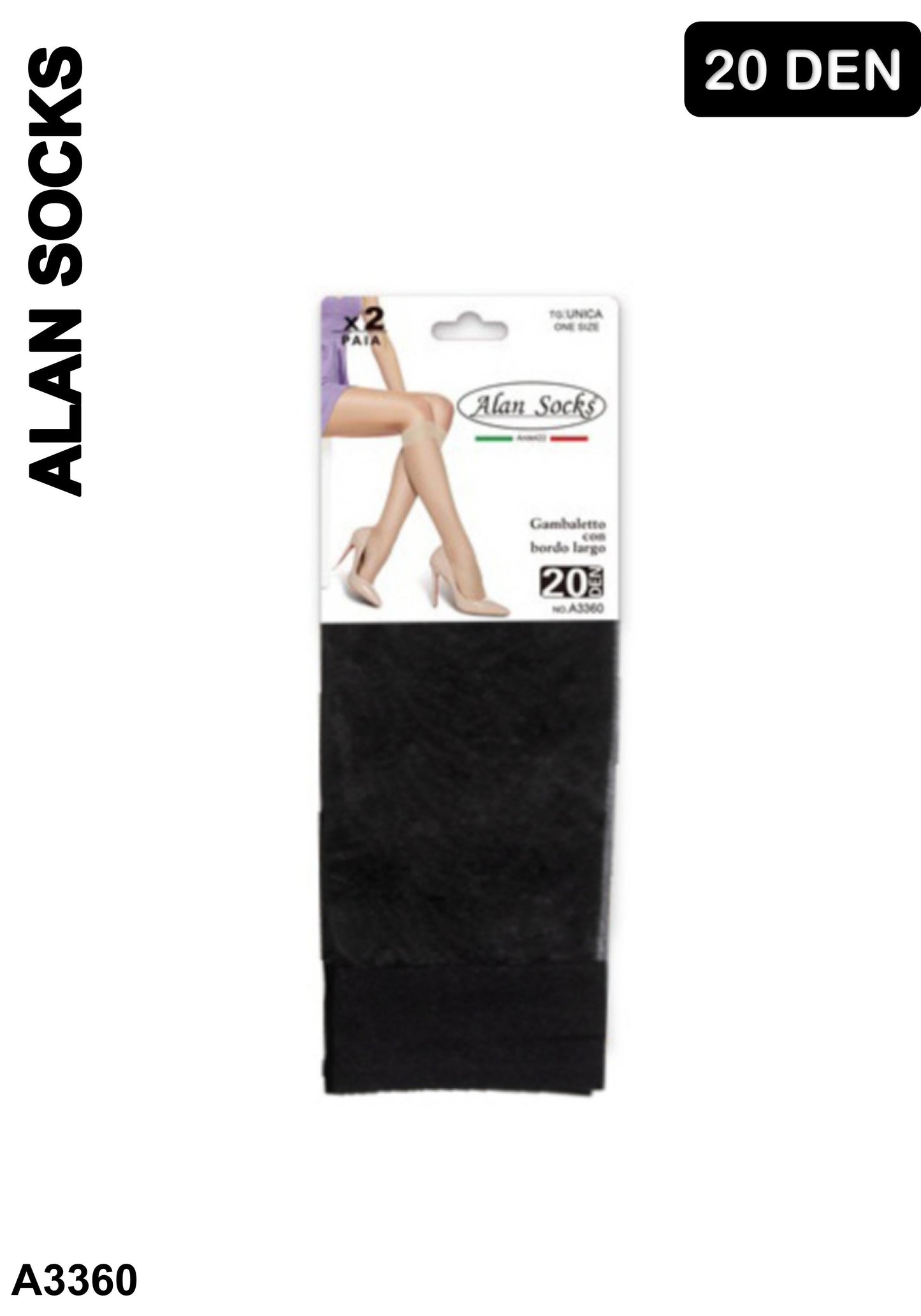 Alansocks gambaletto 20 den da 2 paia - A3360