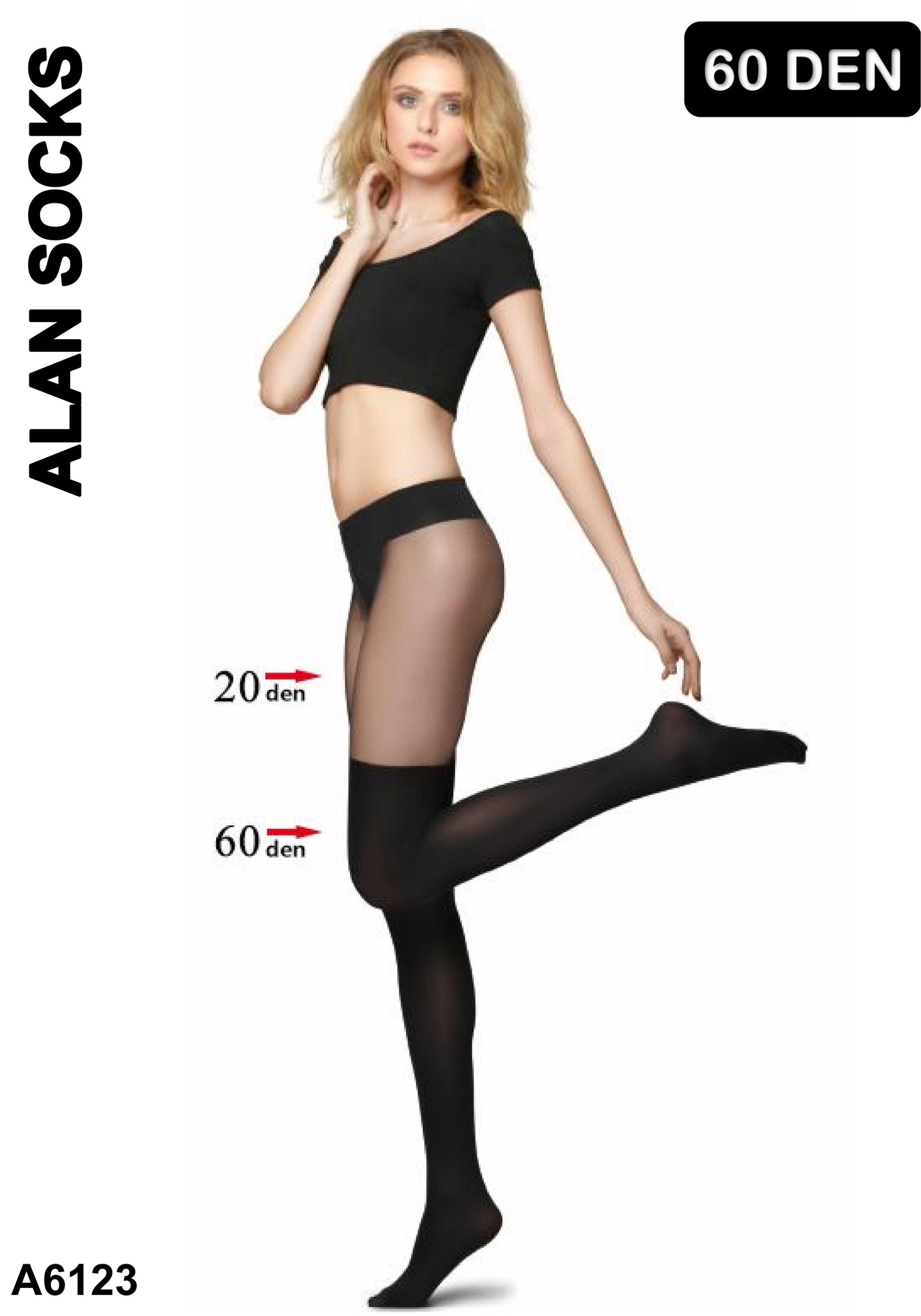 Alansocks collant 60 den moda - A6123