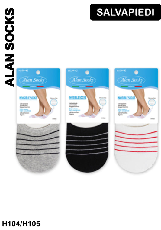 Alansocks salvapiede da uomo a righe 1 paia - H104/H105