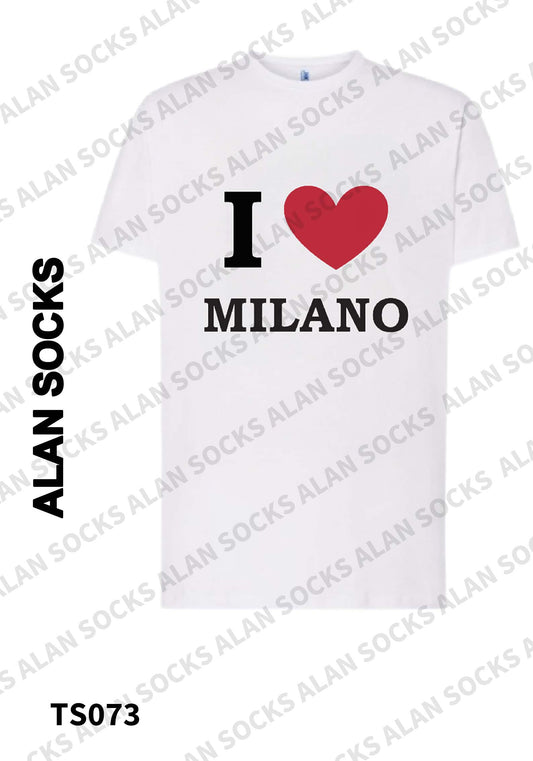 T-shirt unisex a maniche corte I LOVE MILANO 1PZ - TS073