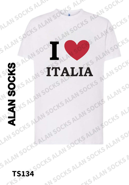 T-shirt unisex a maniche corte I LOVE ITALIA 1PZ - TS134
