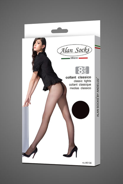 Alansocks collant 8 den classico - A6138