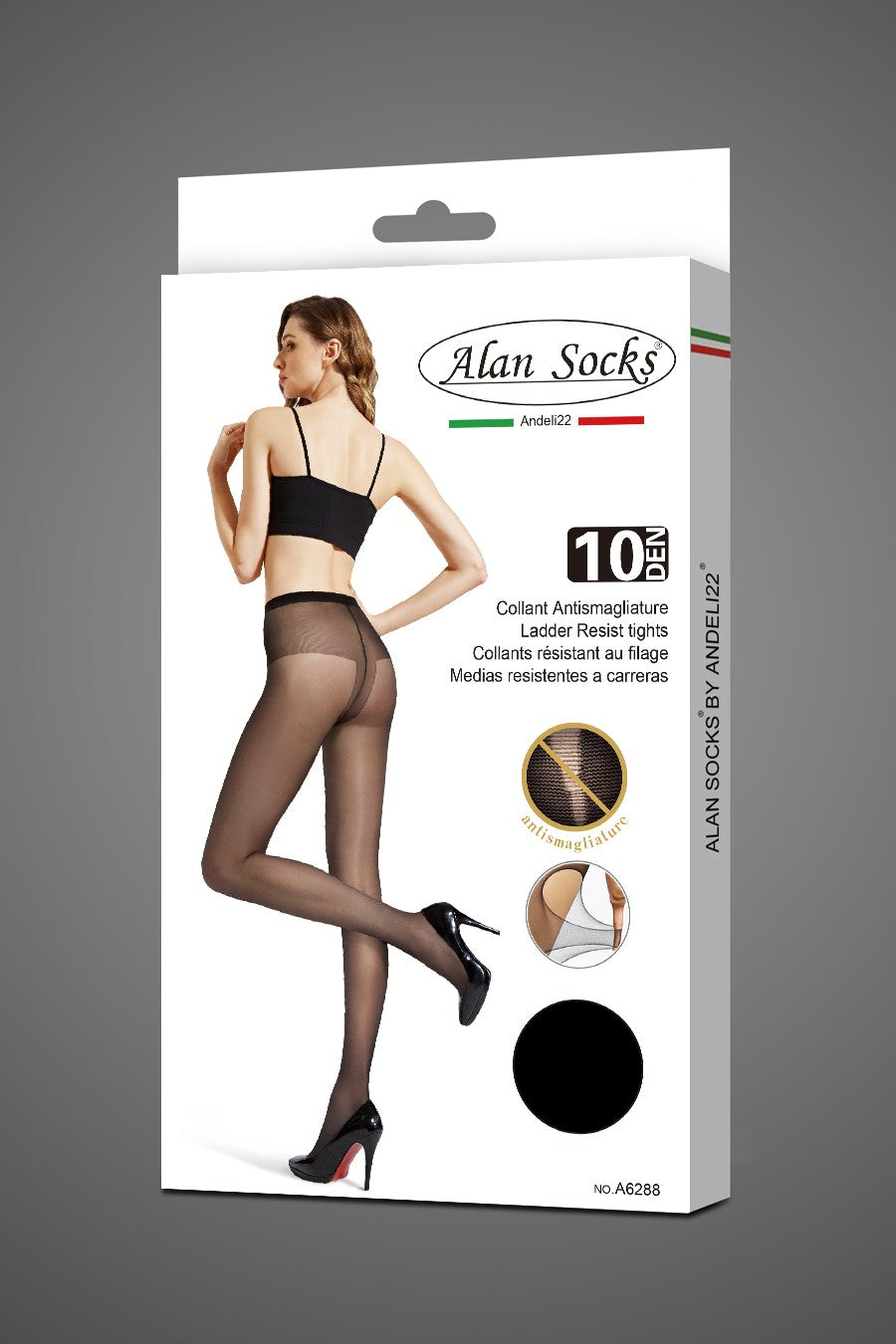 Alansocks collant 8 den anti-smagliature - A6288